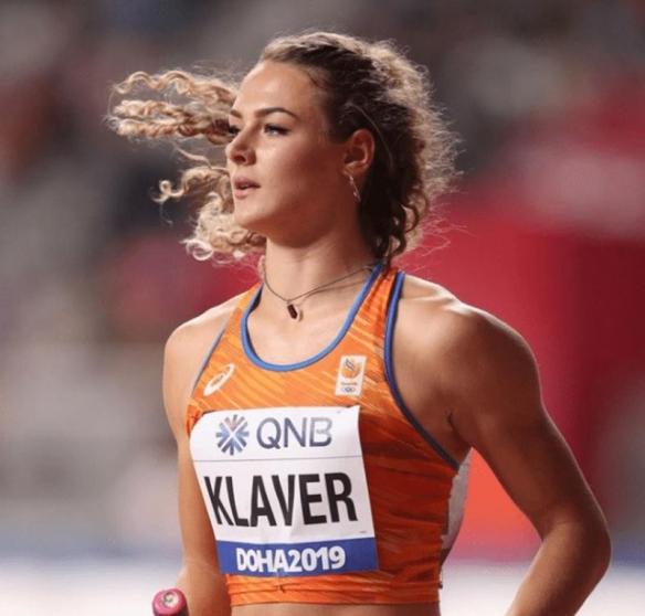 荷兰田径运动员秀出黄金一击